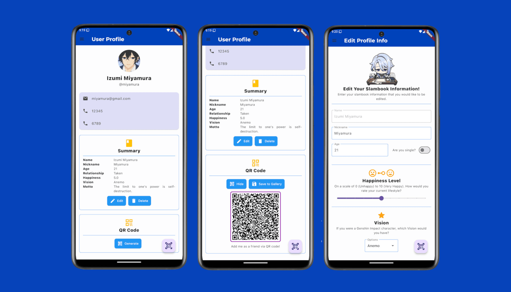 Traveler: A Genshin-Inspired Mobile Slam Book Application