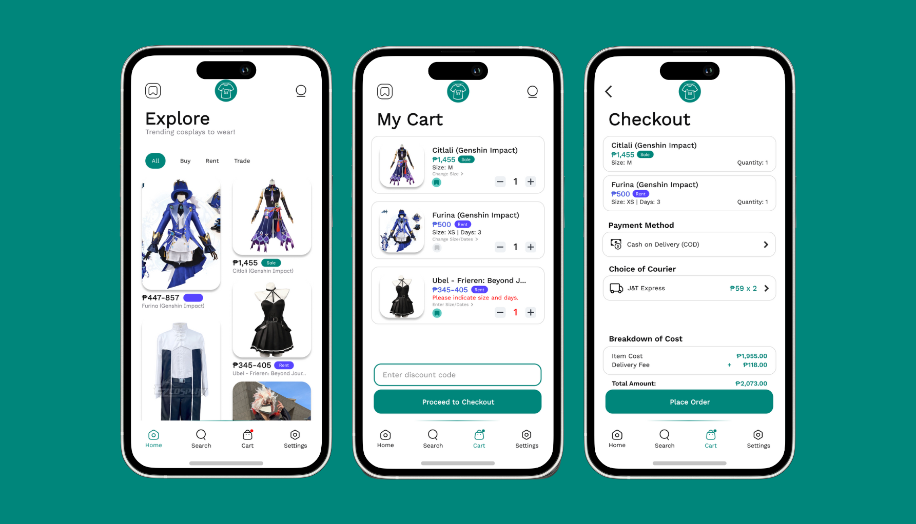 CosMarket: Buy, Sell, and Rent